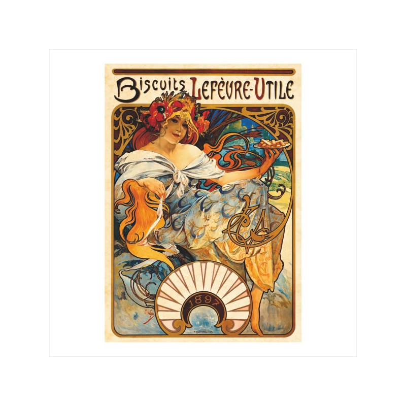 Puzzle 1000 pièces : Mucha - Biscuit Lefèvre Puzzle 1000 pièces : Mucha - Biscuit Lefèvre