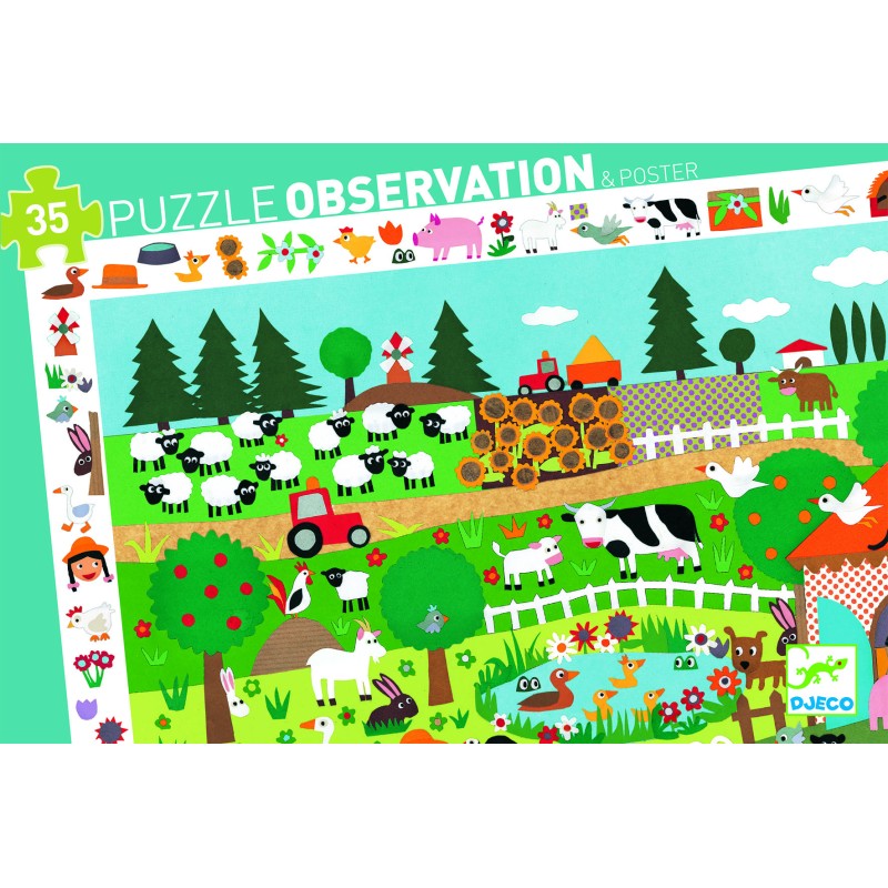 Puzzle observation - La Ferme 35 pcs Puzzle observation - La Ferme 35 pcs
