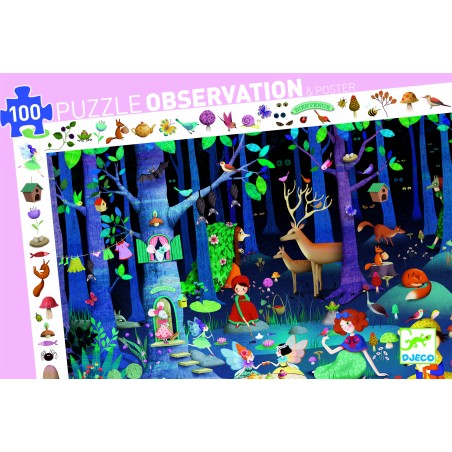 Puzzle observation - Forêt Enchantée 100 pcs