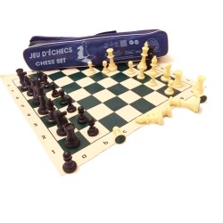 Ensemble Echecs Club 50 cm : tapis vinyl  