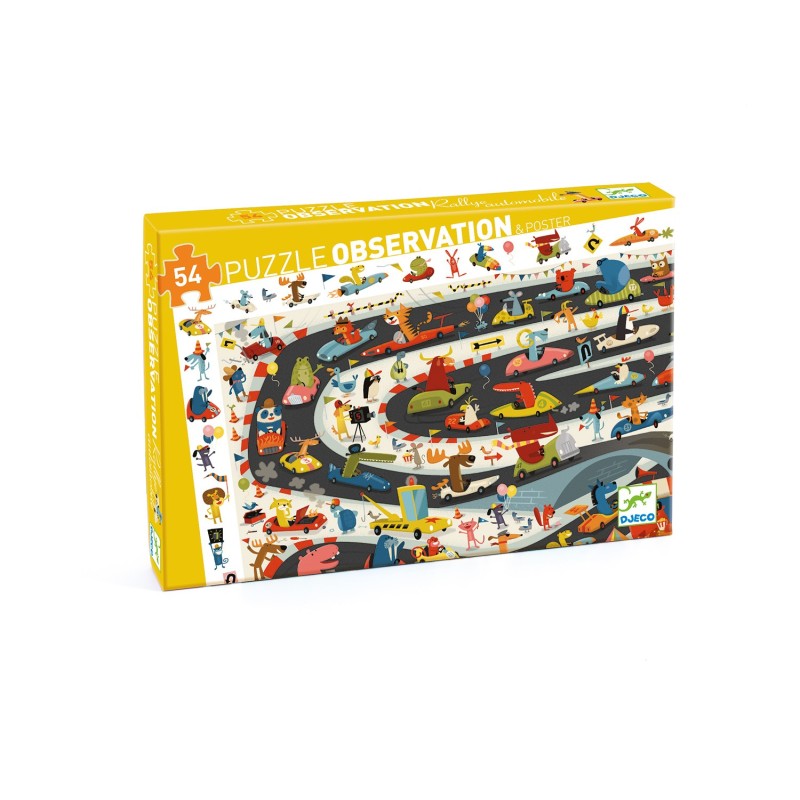 Puzzle observation - Rallye Auto 54 pcs Puzzle observation - Rallye Auto 54 pcs