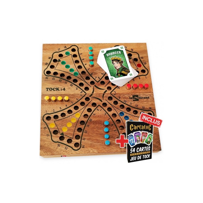 Jeu de Tock Pliable “Le Délirant” 4 joueurs Jeu de Tock Pliable “Le Délirant” 4 joueurs