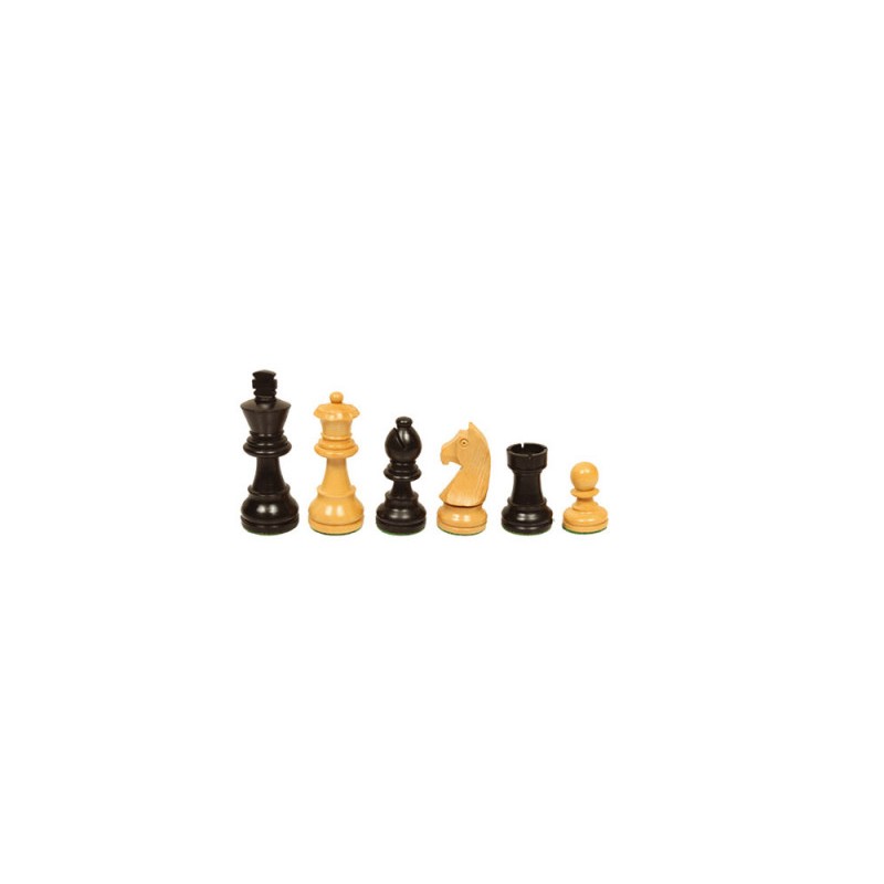 Pièces échecs T.3 Buis/ébonisé Chopra
