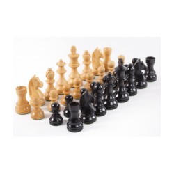Pièces échecs T.5 Buis/ébonisé Chopra