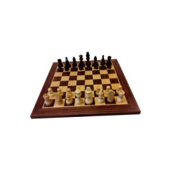Jeu d’échecs bois marqueterie 30 cm