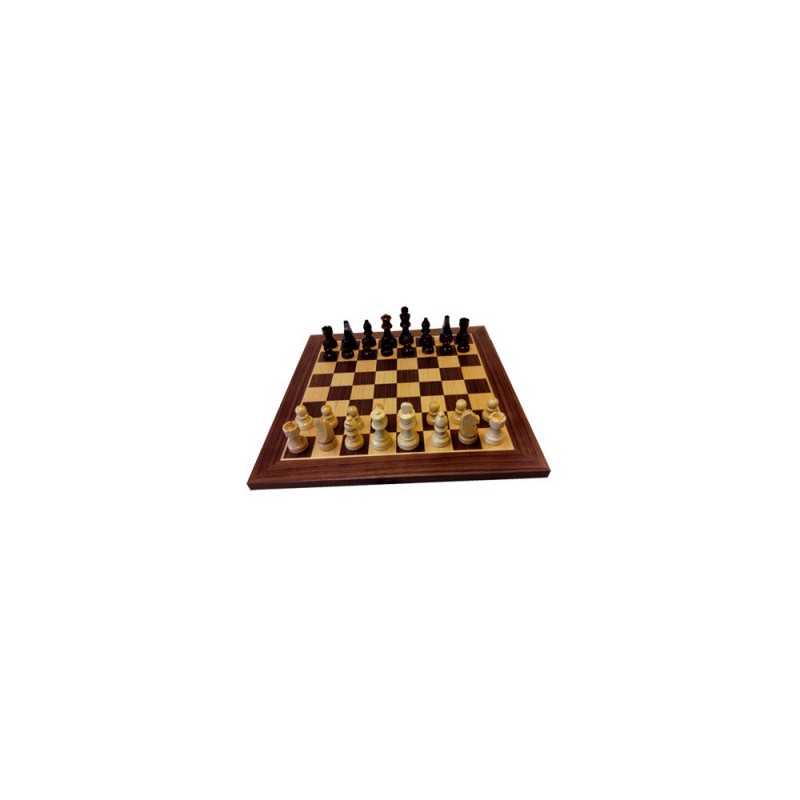 Jeu d’échecs bois marqueterie 30 cm