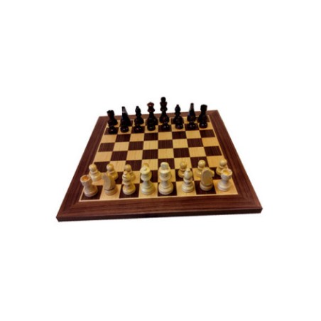Jeu d’échecs bois marqueterie 30 cm