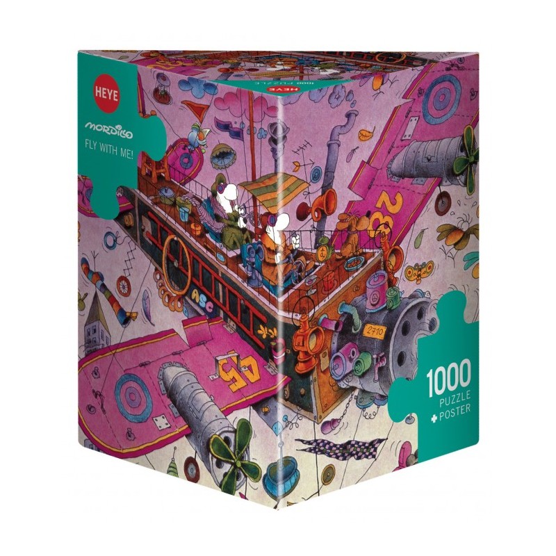 Puzzle 1000 pièces : Mordillo, Fly with me ! Puzzle 1000 pièces : Mordillo, Fly with me !