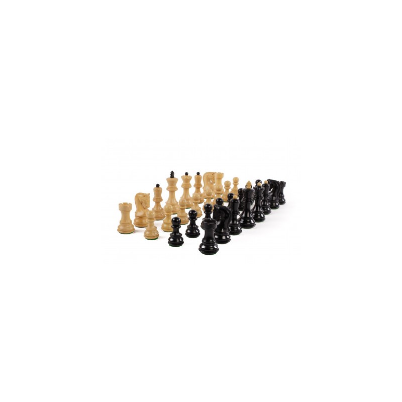 Pièces échecs T.5 Buis/ébonisé Russian  Pièces échecs T.5 Buis/ébonisé Russian