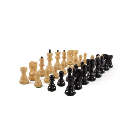 Pièces échecs T.5 Buis/ébonisé Russian 