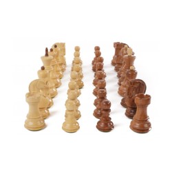 Pièces échecs T.5 Buis/Acacia Russian 