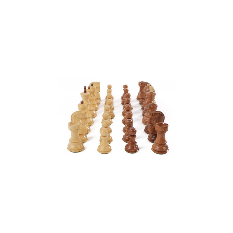 Pièces échecs T.5 Buis/Acacia Russian  Pièces échecs T.5 Buis/Acacia Russian