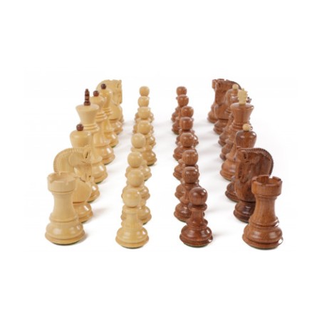 Pièces échecs T.5 Buis/Acacia Russian 