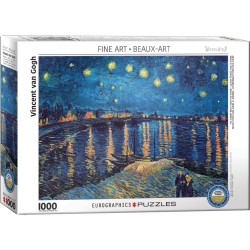 Puzzle 1000 pièces : La Nuit Étoilée sur le Rhône