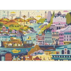 Puzzle 1000 pièces : Wes Anderson Film