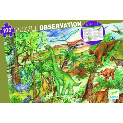 Puzzle observation - Dinosaures 100 pcs