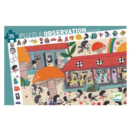 Puzzle observation - L’Ecole des Hérissons 35 pcs
