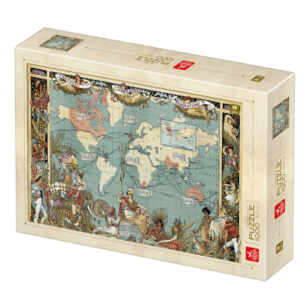 Puzzle 1000 pièces - 
Map Vintage 