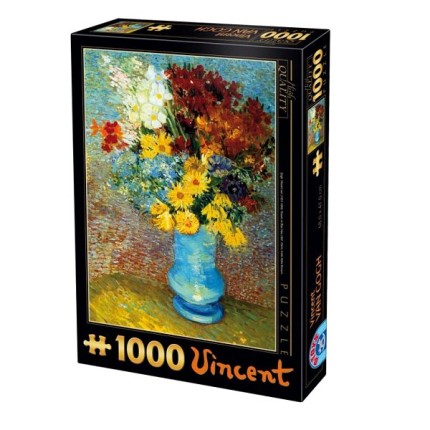 Puzzle 1000 pièces : Van Gogh, Fleurs au Vase Bleu