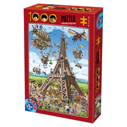 Puzzle 1000 pièces : Cartoon Tour Eiffel 