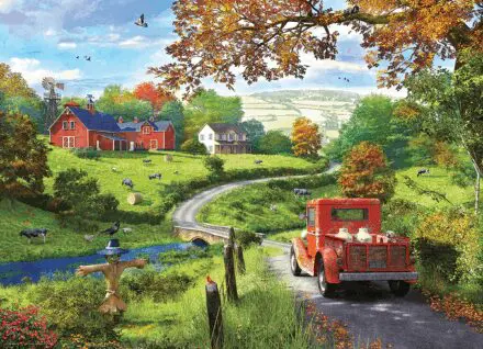 Puzzle 1000 pièces : Balade en Campagne