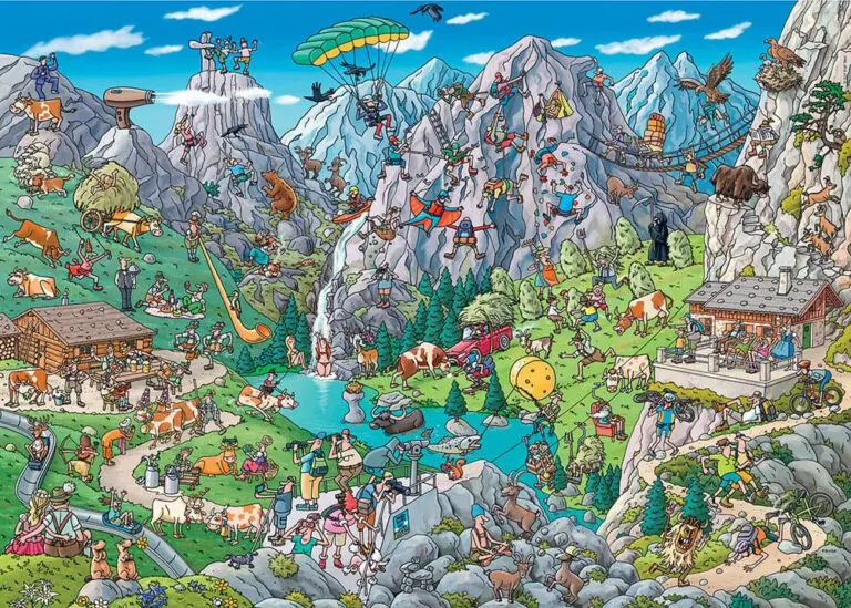 Puzzle 1000 pièces :  Alpine Fun, Tanck Puzzle 1000 pièces : Alpine Fun, Tanck