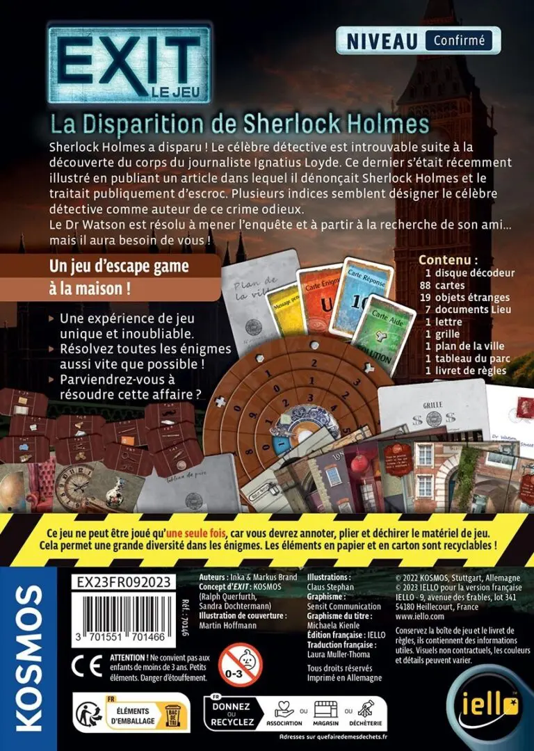 Exit - La Disparition de Sherlock Holmes Exit - La Disparition de Sherlock Holmes