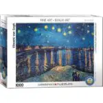 Puzzle 1000 pièces : La Nuit Étoilée sur le Rhône Puzzle 1000 pièces : La Nuit Étoilée sur le Rhône