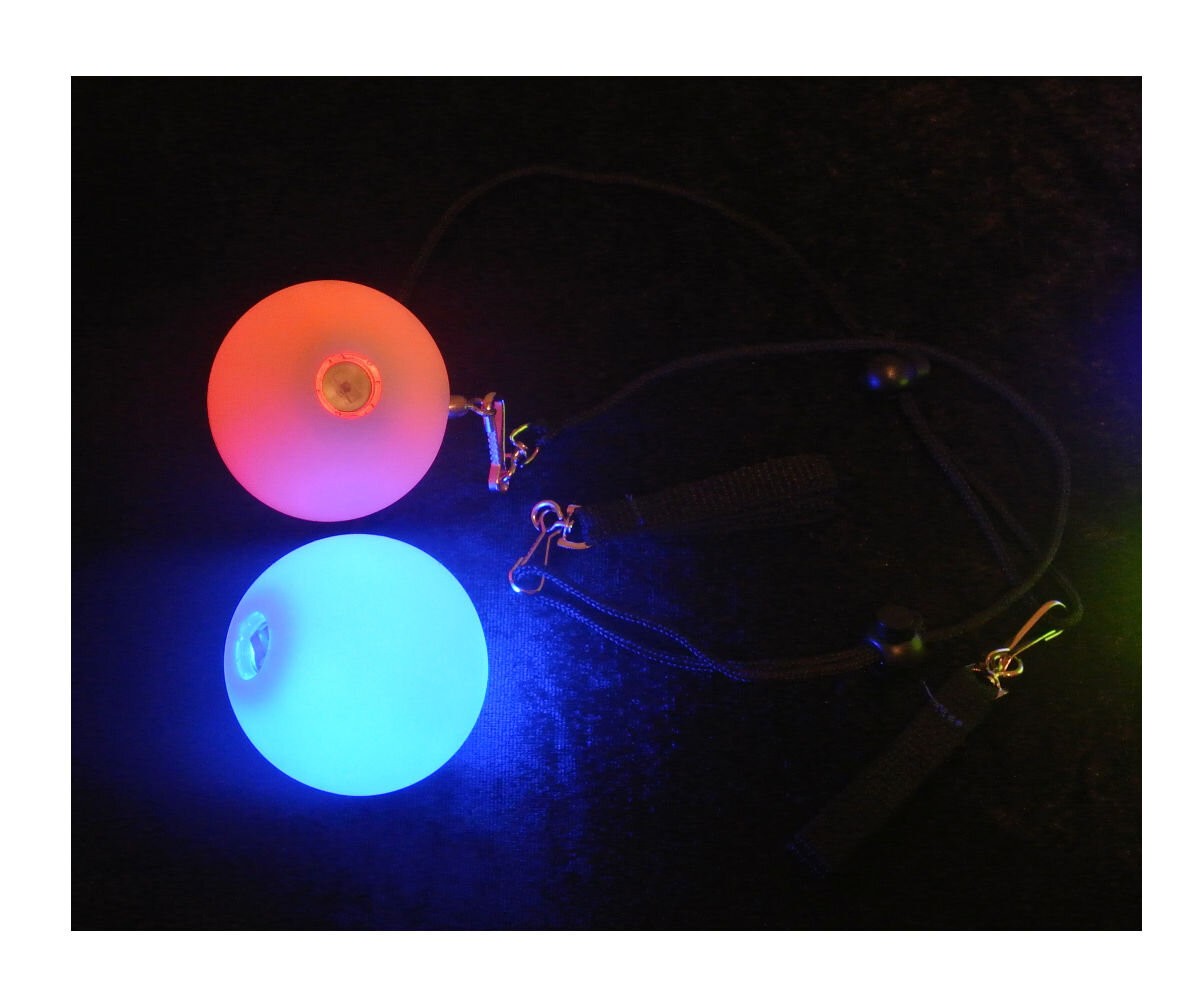Bolasse Lumineuse,Bolasse Lumineuse Cirque,2 PCS Paire De Poi Lumineux,Boules Poi LED,Poi Balls