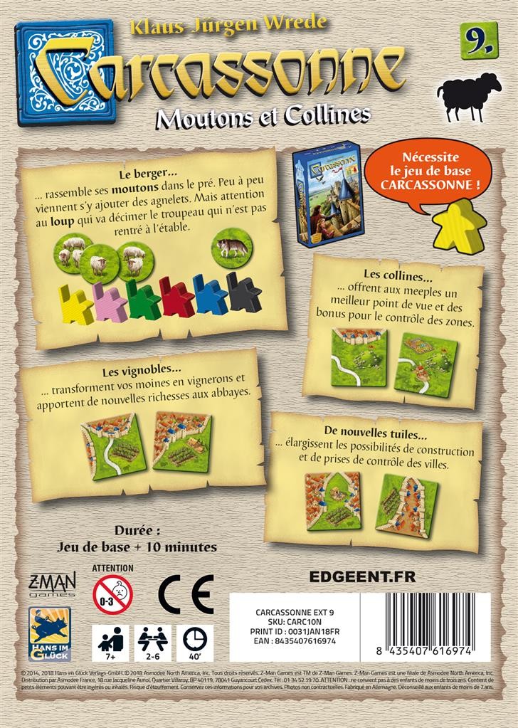 Carcassonne - ext. Moutons et collines Carcassonne - ext. Moutons et collines