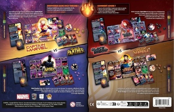 Dice Throne Marvel - Black Panther, Captain Marvel, Black Widow, Dr Strange Dice Throne Marvel - Black Panther, Captain Marvel, Black Widow, Dr Strange