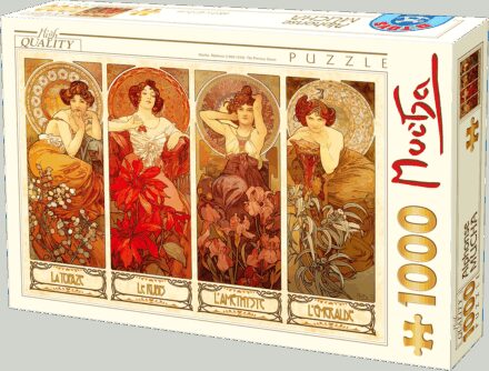 Puzzle 1000 pièces : Mucha - Precious Stone