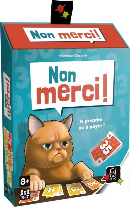 Boîte jeu de société Non merci chat grognon