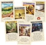 Cartes de jeu stratégique fantasy avec illustrations et règles