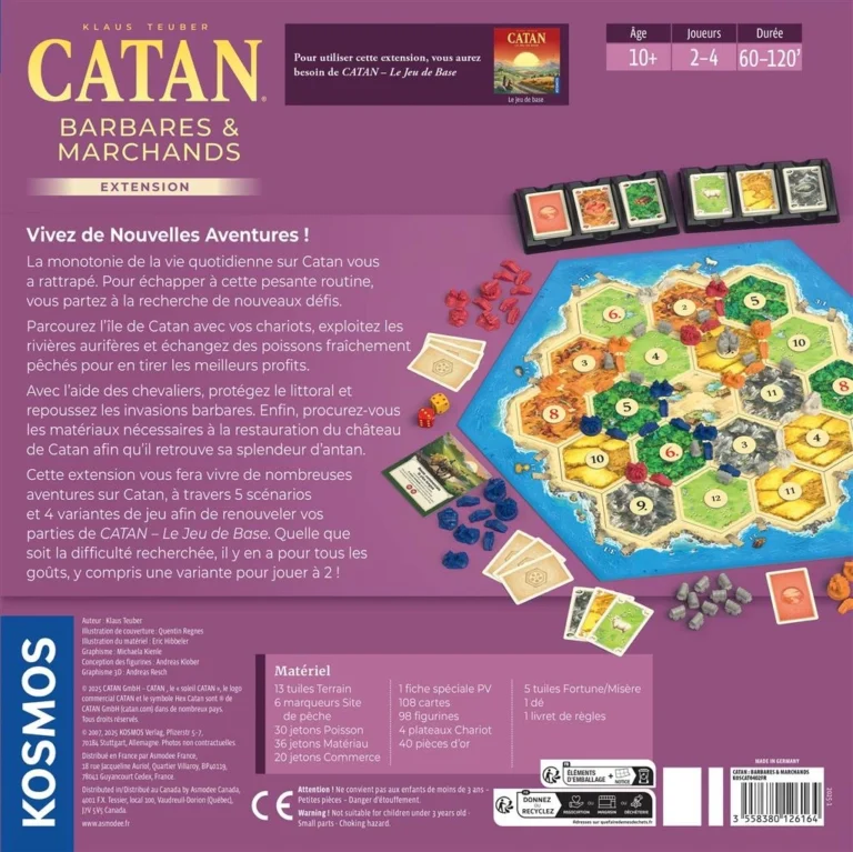 Catan Barbares & Marchands extension jeu plateau