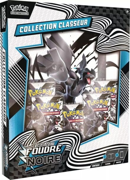 Pokémon EV10.5 : Portfolio A4 + 5 Boosters Pokémon Foudre Noire
