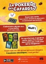 Boîte jeu de cartes poker des cafards avec insectes