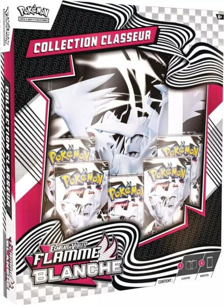 Pokémon EV10.5 : Portfolio A4 + 5 Boosters Pokémon Flamme Blanche