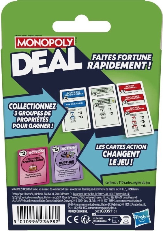 Monopoly Deal Éd.2024 Monopoly Deal Éd.2024