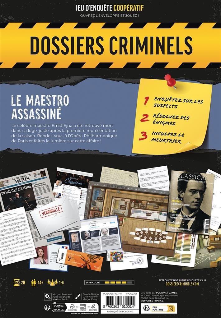Dossiers Criminels - Le Maestro Assassiné Dossiers Criminels - Le Maestro Assassiné