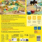 Jeu de société enfants chevaux dés figurines plateau coloré