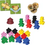 ffnfc0aw402.webp Jeu de plateau avec pions colorés et cartes de jeu