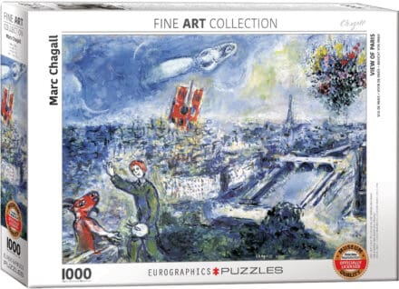 Puzzle Chagall Vue de Paris paysage urbain surréaliste