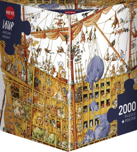 Puzzle 2000 pièces L'Arche de Noé Heye illustration détaillée