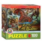 Puzzle enfant 100 pièces dinosaures carnivores Eurographics