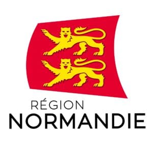 Logo Région Normandie avec deux lions jaunes