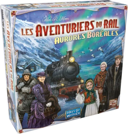 Boîte jeu Les Aventuriers du Rail Aurores Boréales locomotive