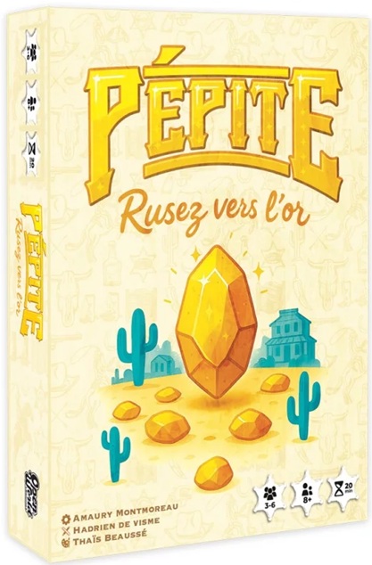 Boîte du jeu Pépite, aventure de ruée vers l’or